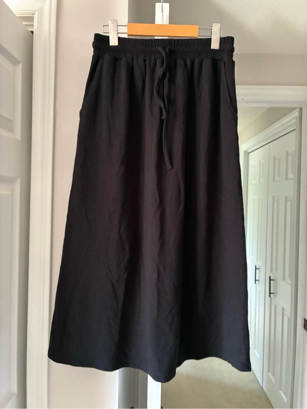 Smash + Tess Black Drawstring Midi Skirt